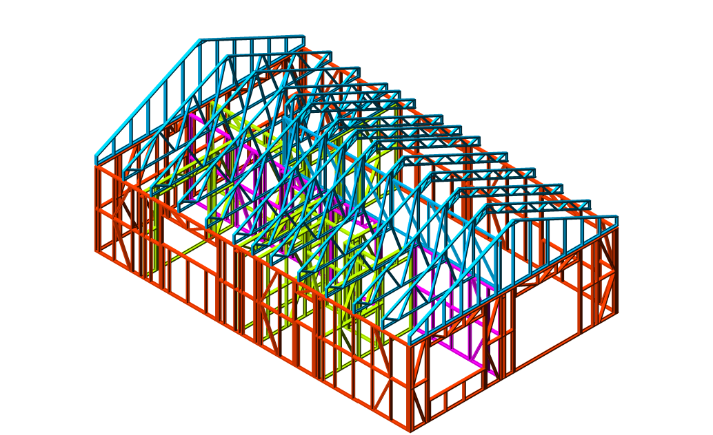 70m² 2.5-Bedroom Granny Flat — steel frame render