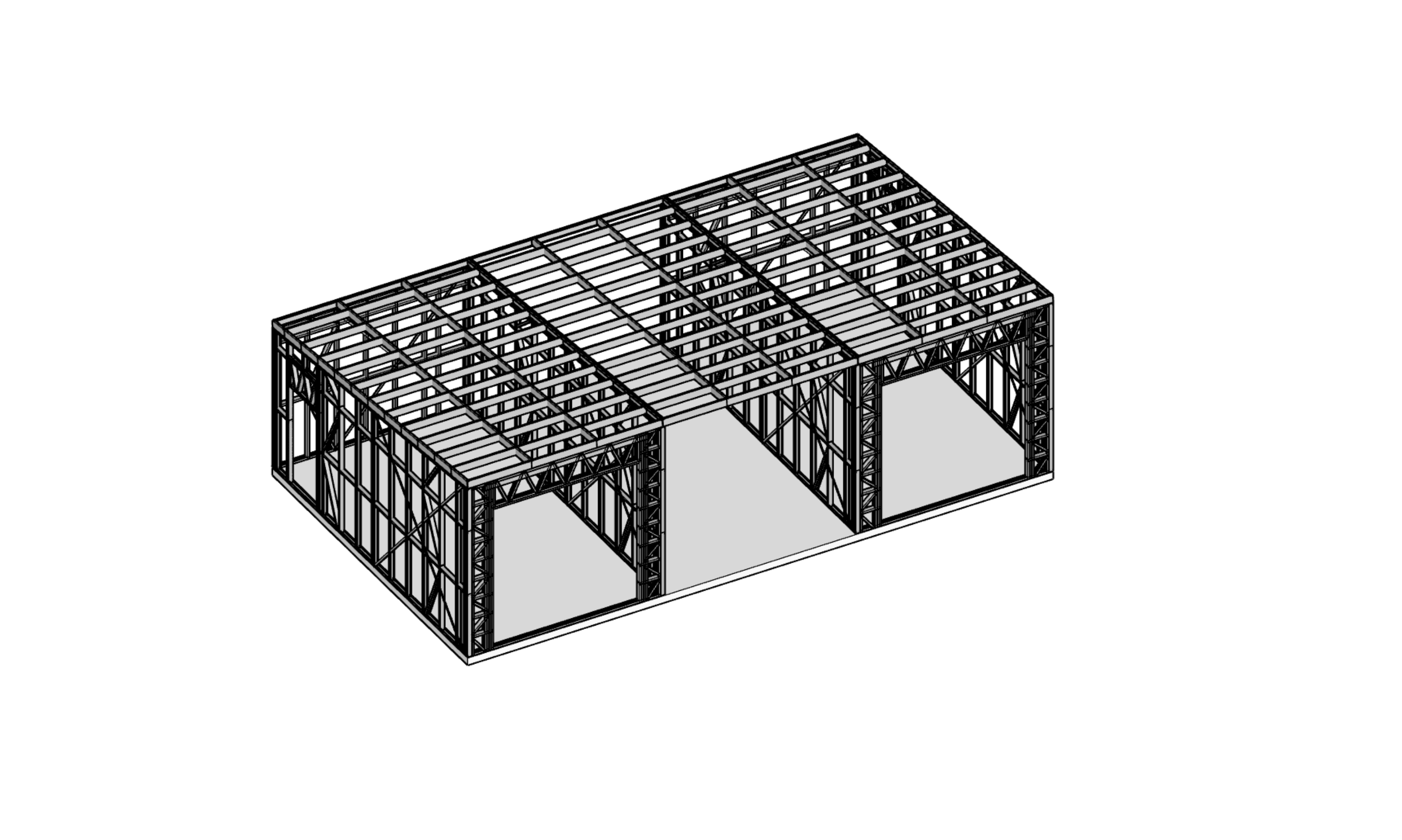31.15m² Farm Shed — steel frame render