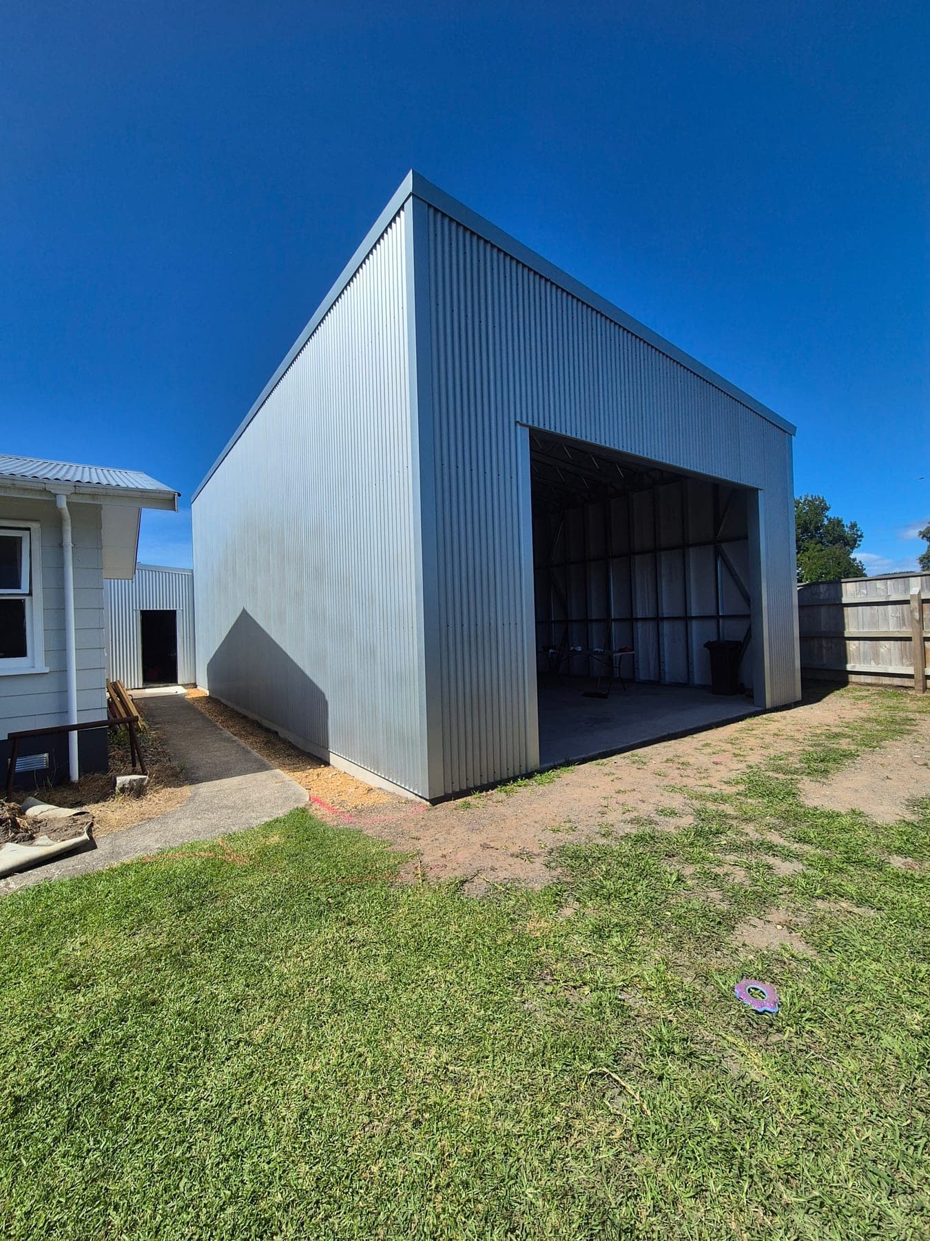Completed steel kitset rural building