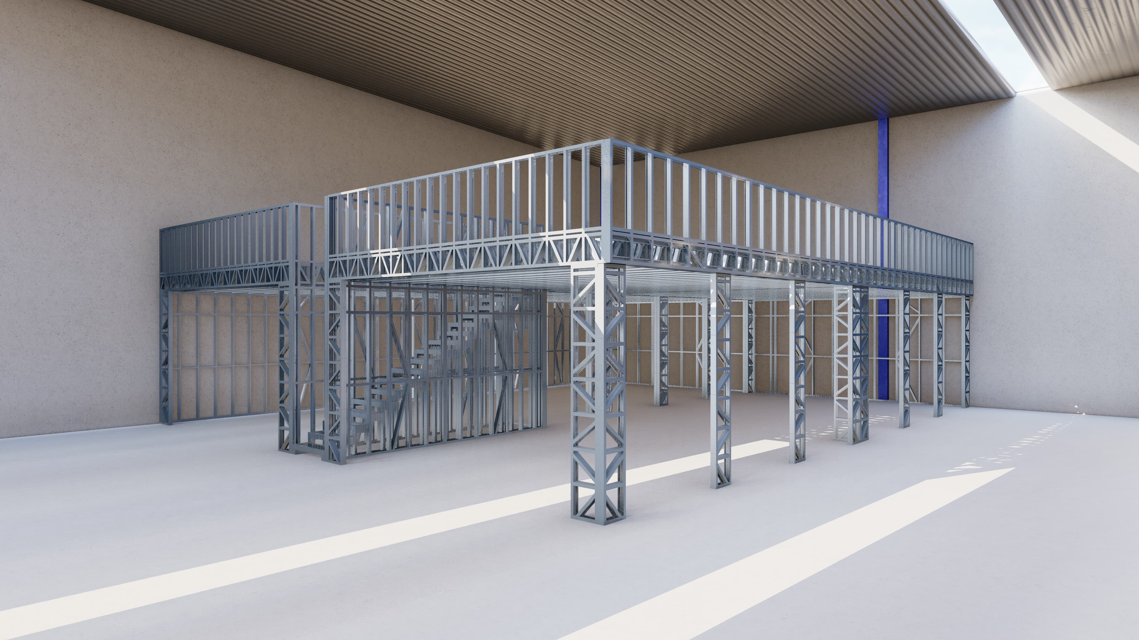 Steel mezzanine floor